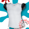 Camiseta T-shirt Julieta Upichukak Manga Negra de Lunares